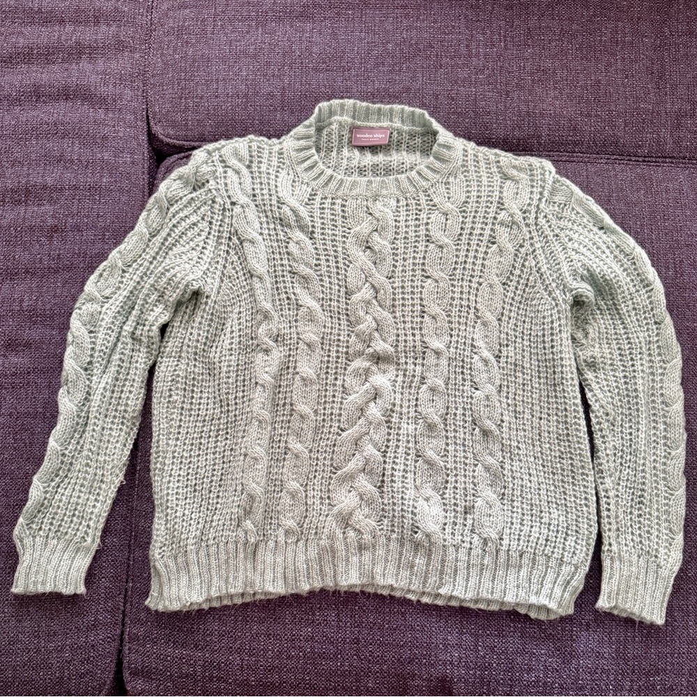 Wooden Ships Cable Knit Sweater in Cream